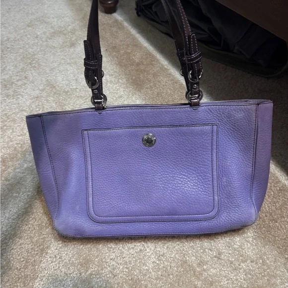 Coach Purple Leather Hobo Bag - Picture 6 of 6